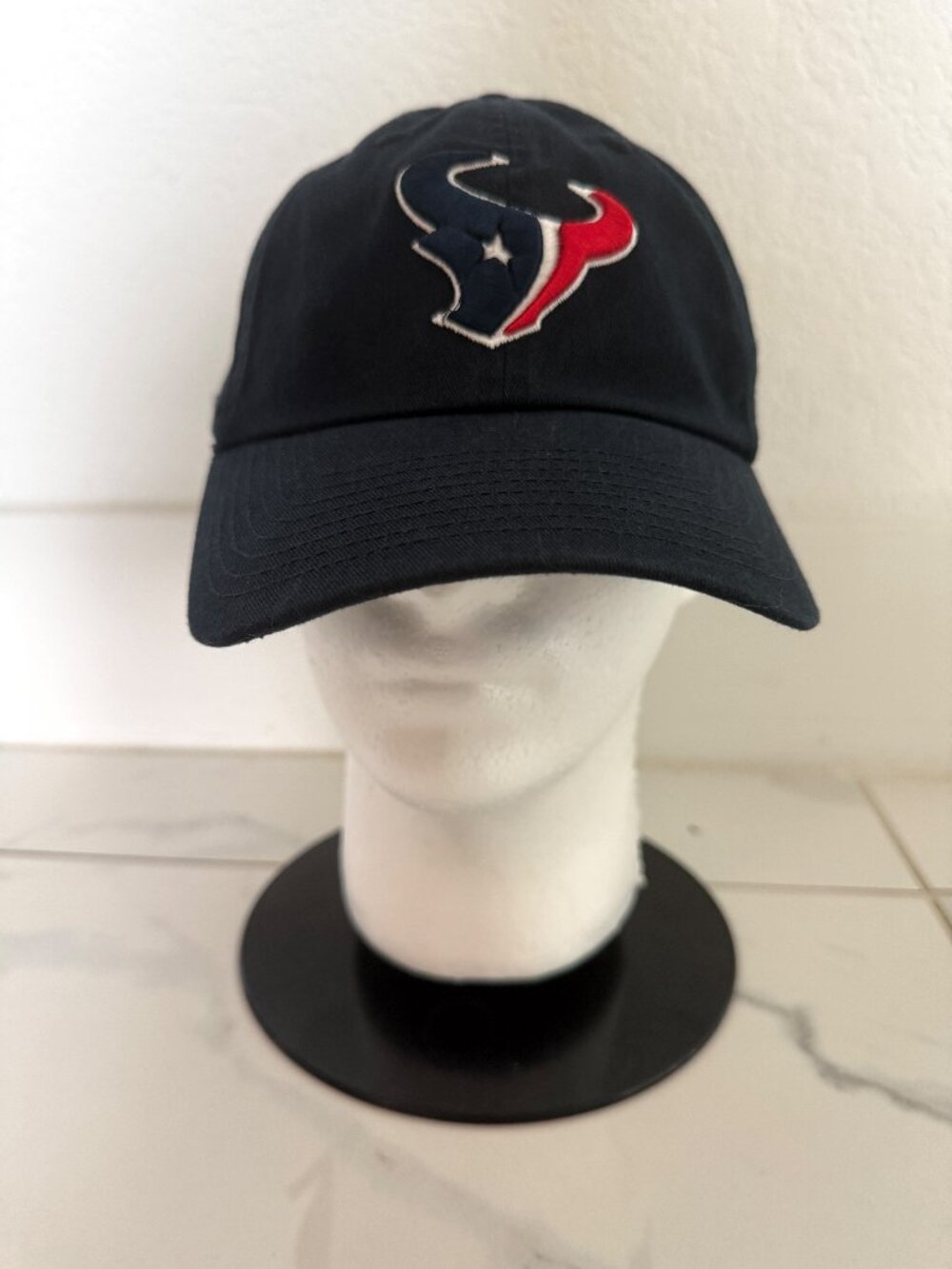 Houston Texans NFL Team Apparel Strapback Cap Hat OSFA Blue Adjustable - Picture 2 of 8